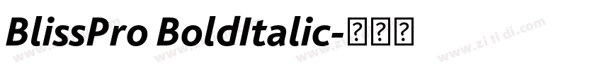 BlissPro BoldItalic字体转换